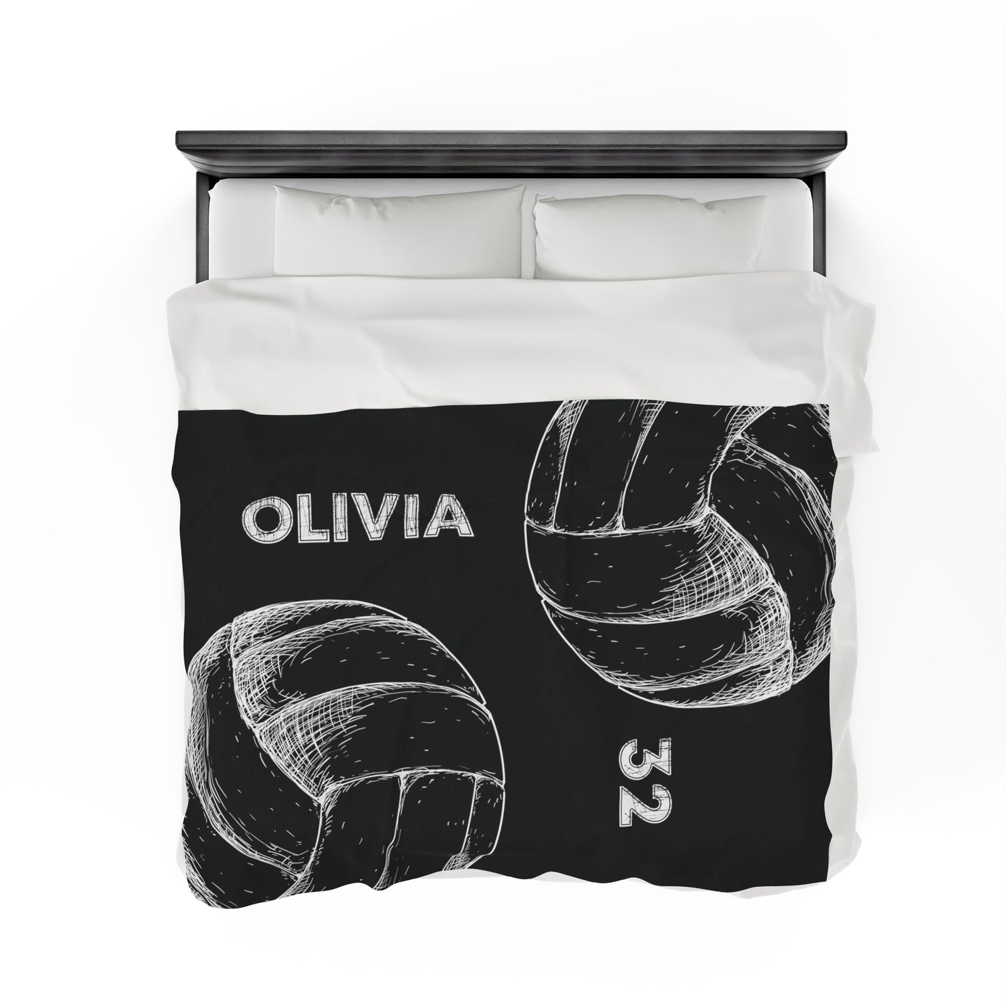 Custom Volleyball Blanket Personalized Volleyball Gift