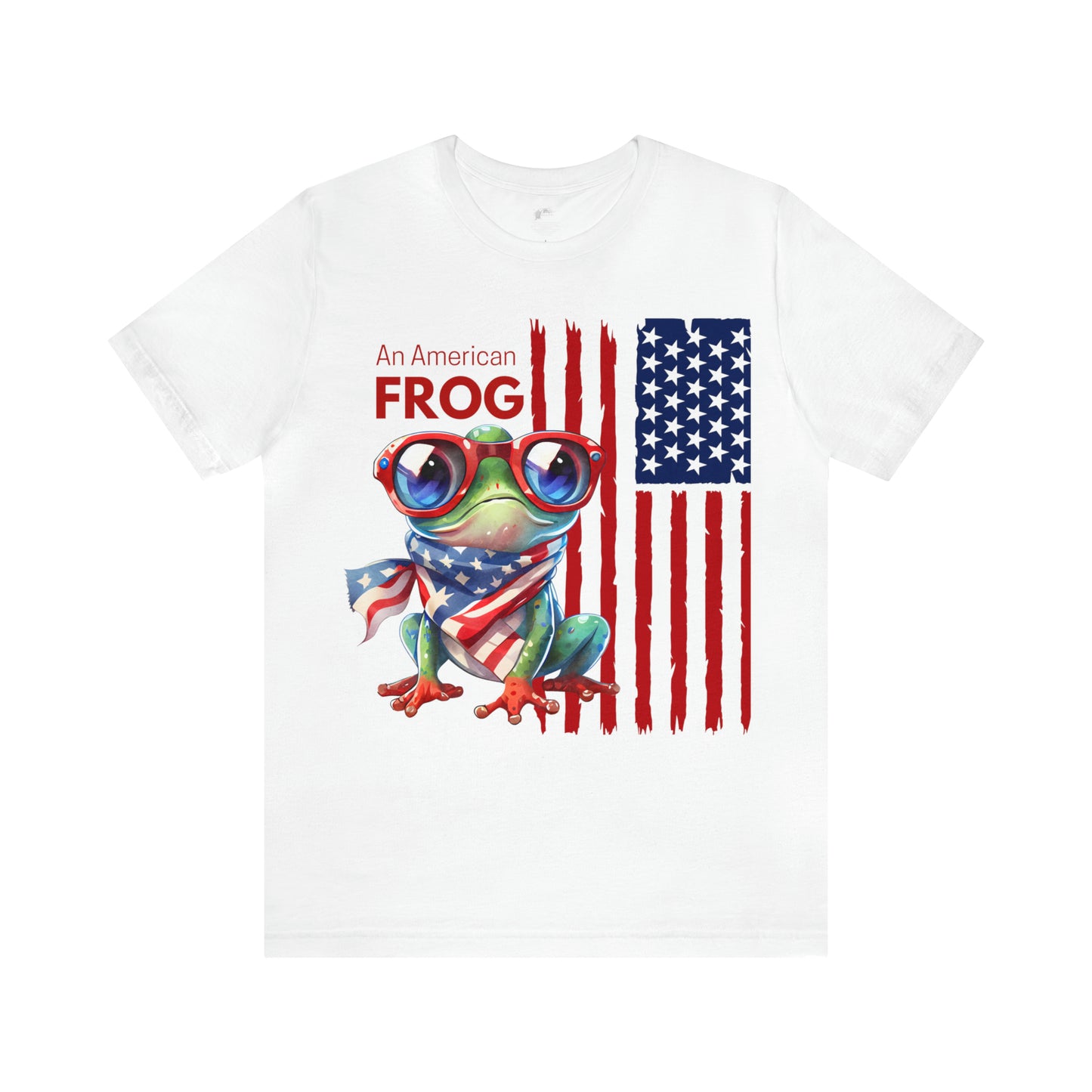 Men’s Patriotic Shirt Funny Fourth of July Shirt Frog Shirt for Independence Day Witty American Flag Shirt July 4th Gift for Him