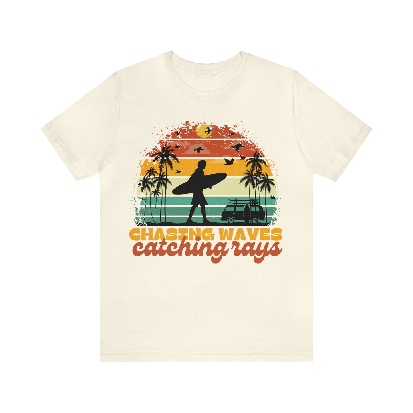 Unisex Retro Summer Surfing Beach Shirt