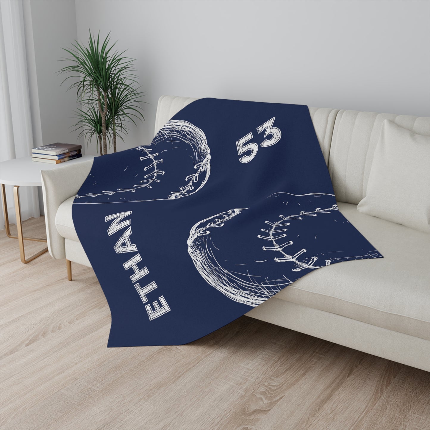 Custom Baseball Blanket With Name Personalized Baseball Gift