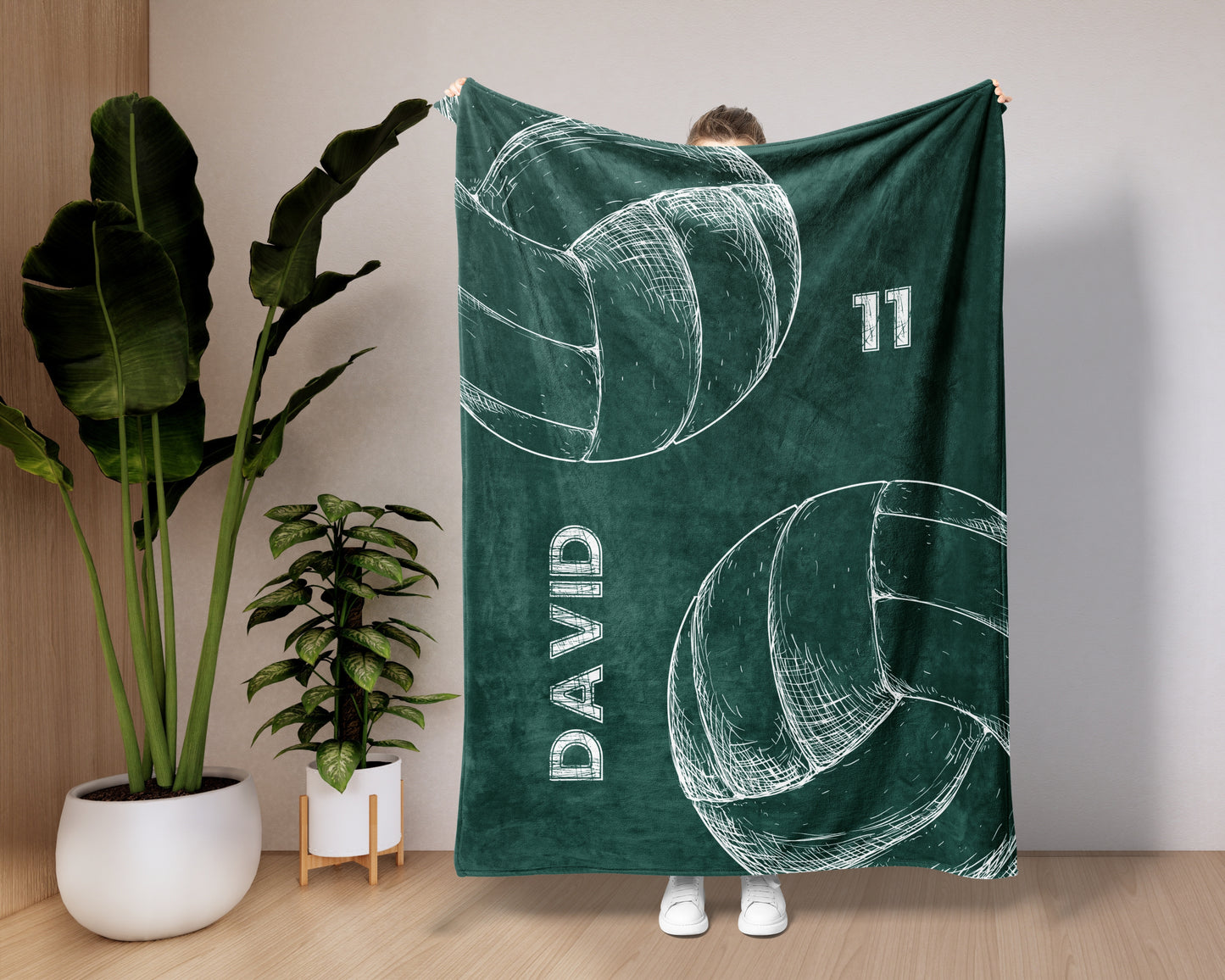 Custom Volleyball Blanket Personalized Volleyball Gift