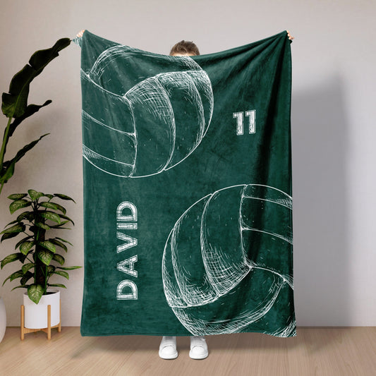 Custom Volleyball Blanket Personalized Volleyball Gift