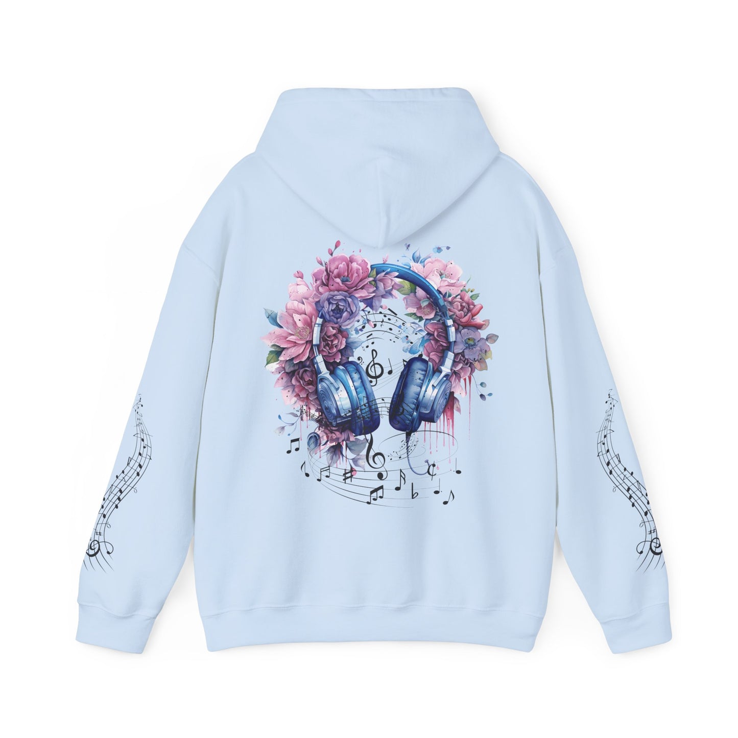 Floral Skeleton Hooded Sweatshirt Music Hoodie