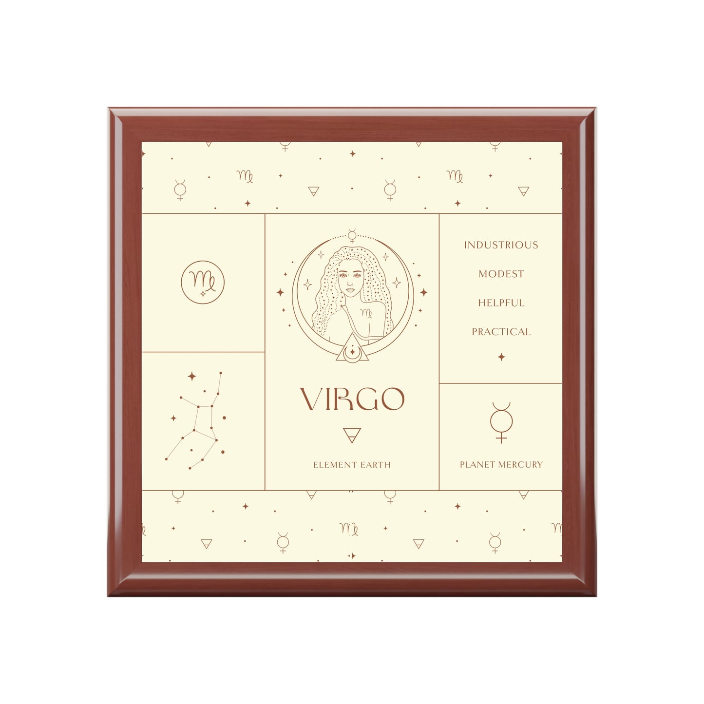 Virgo Jewelry Organizer Keepsake Box