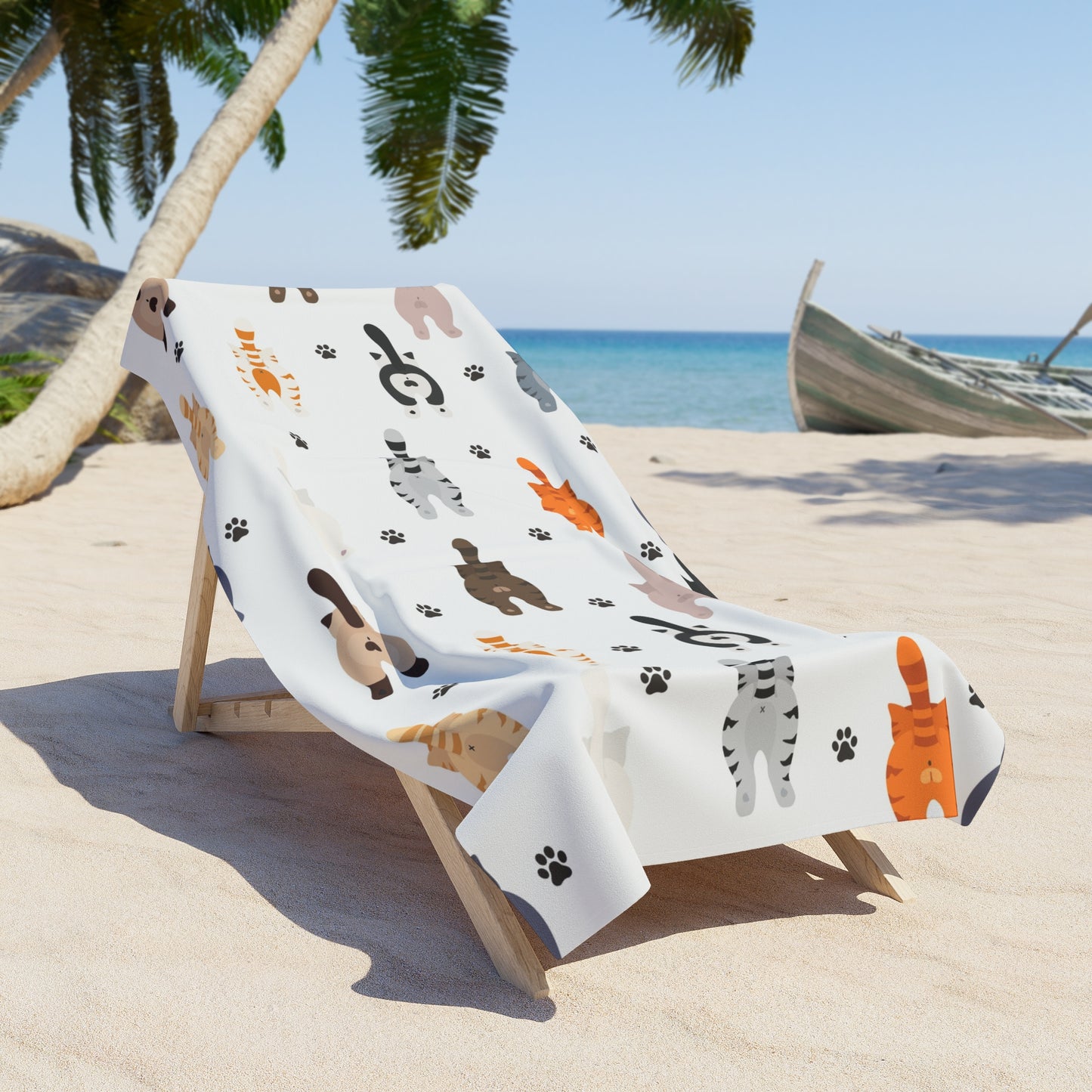 Funny Cat Beach Towel Gifts For Cat Lovers