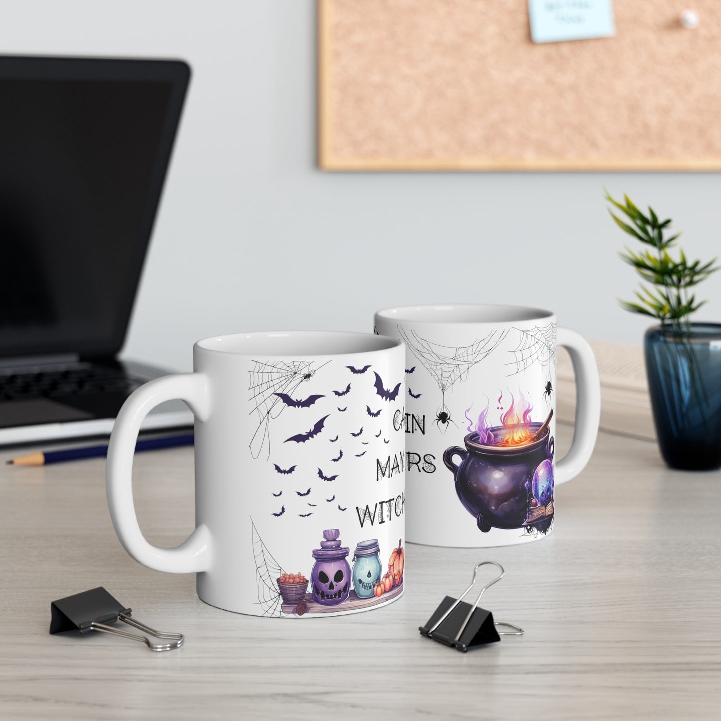 Retro Halloween Coffee Mug Funny Coffee Mug Witchy Mug Halloween Cauldron Mug Halloween Spider Web Mug Halloween Bat Mug Halloween Kitchen