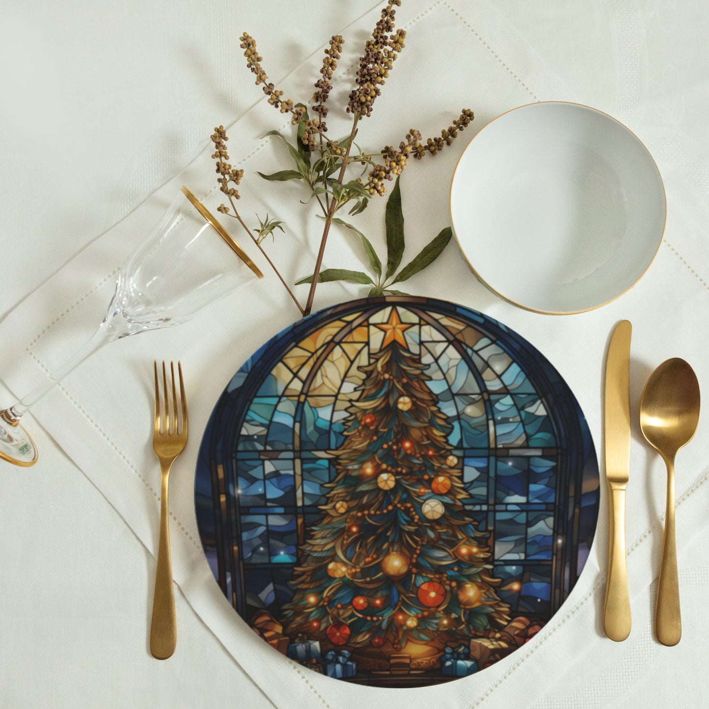 Bone China Christmas Tree Plate