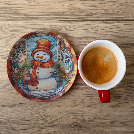 Thermosaf Polymer Plastic Snowman Christmas Dinner Plate