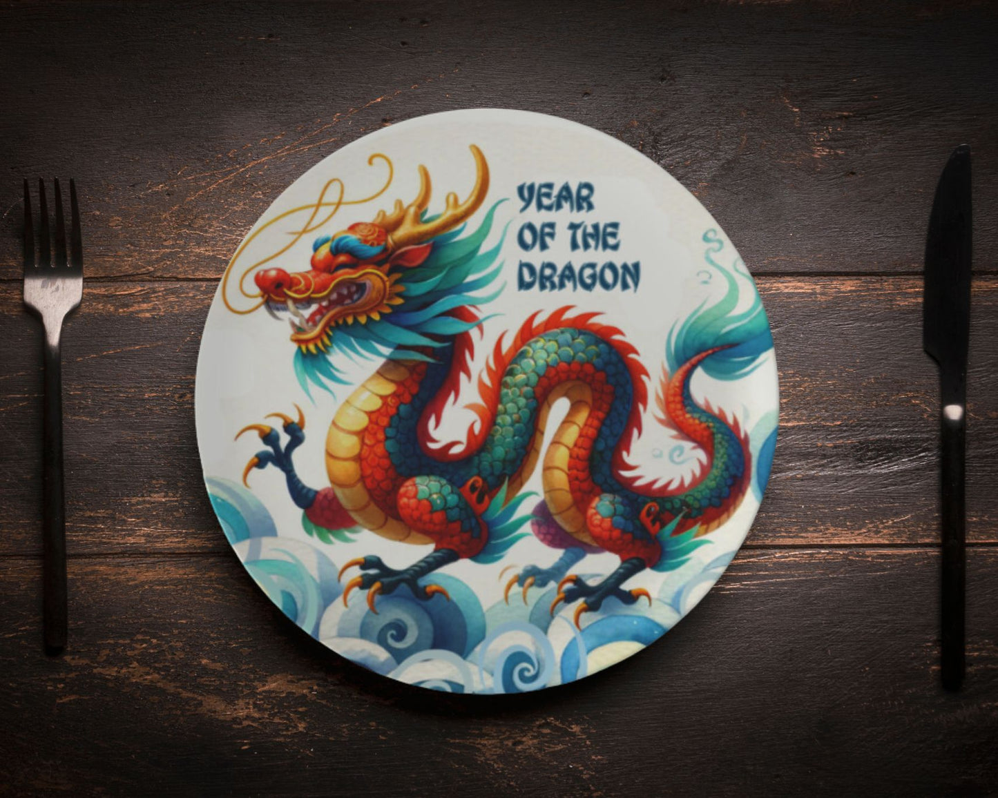 Year of The Dragon Bone China Plate