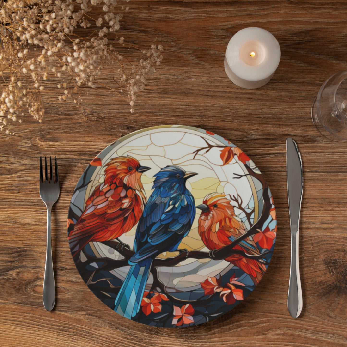Winter Bird Bone China Plate