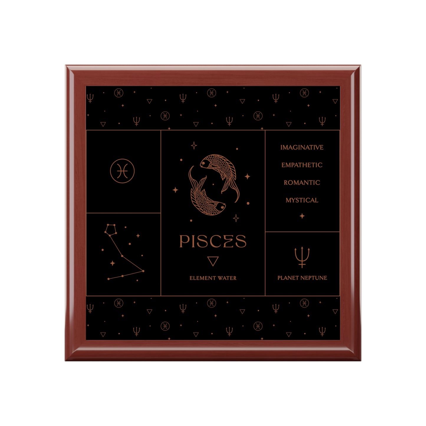 Pisces Jewelry Organizer Keepsake Box