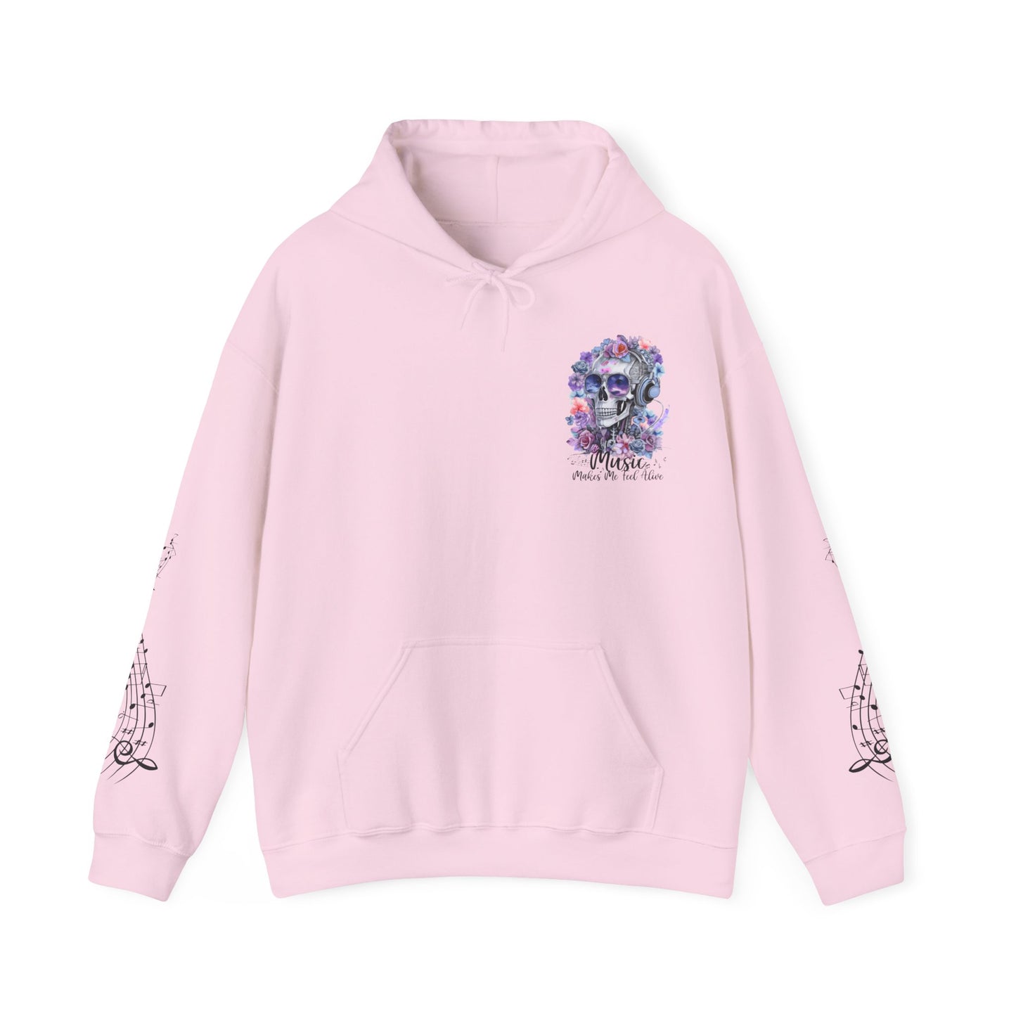 Floral Skeleton Hooded Sweatshirt Music Hoodie
