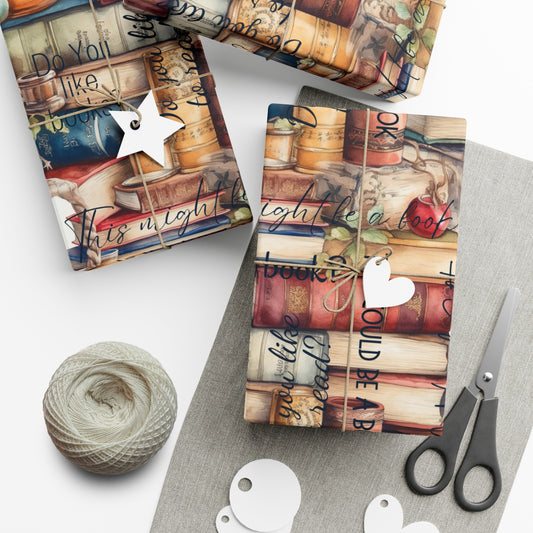 Book Lover Gift Wrapping Paper Reader Gift Wrap