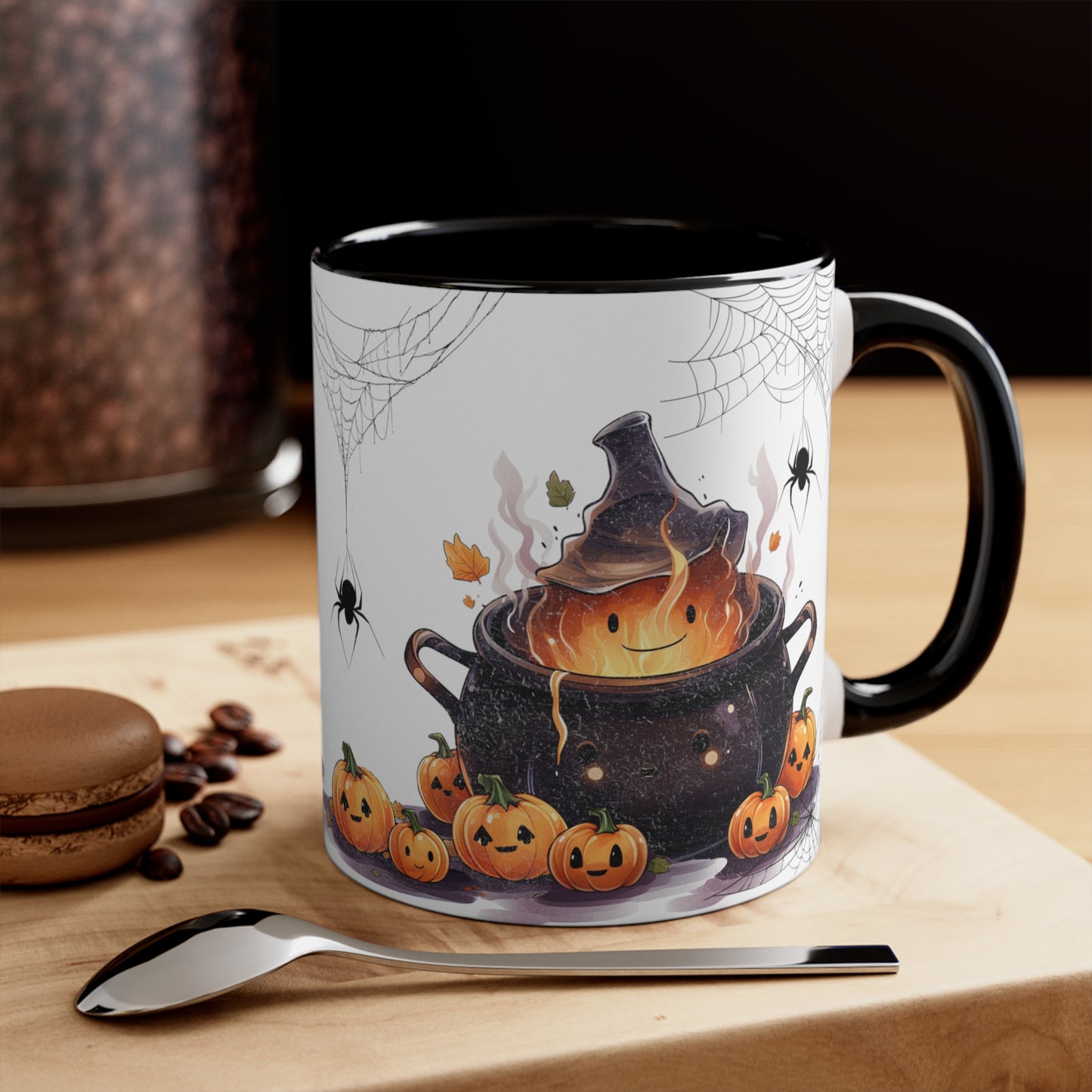 Retro Halloween Coffee Mug Spooky Season Mug Witchy Mug Halloween Gift Idea Halloween Spider Web Mug Retro Pumpkin Mug Halloween Kitchen