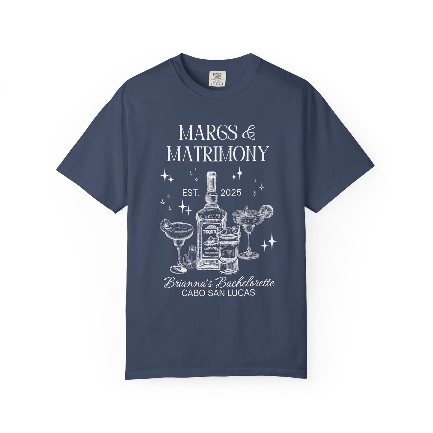 Margs And Matrimony Bachelorette Party Shirts