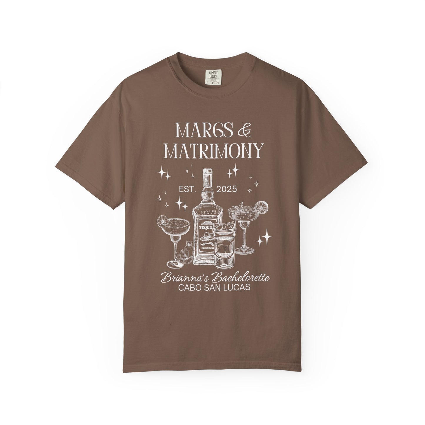 Margs And Matrimony Bachelorette Party Shirts