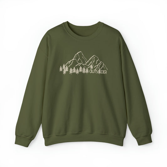 Mountain Sweatshirt Nature Lover Gift, Warm Cozy Sweatshirt Outdoorsman Gift Hiking Sweatshirt Minimalist Sweatshirt Outdoor Sweatshirt