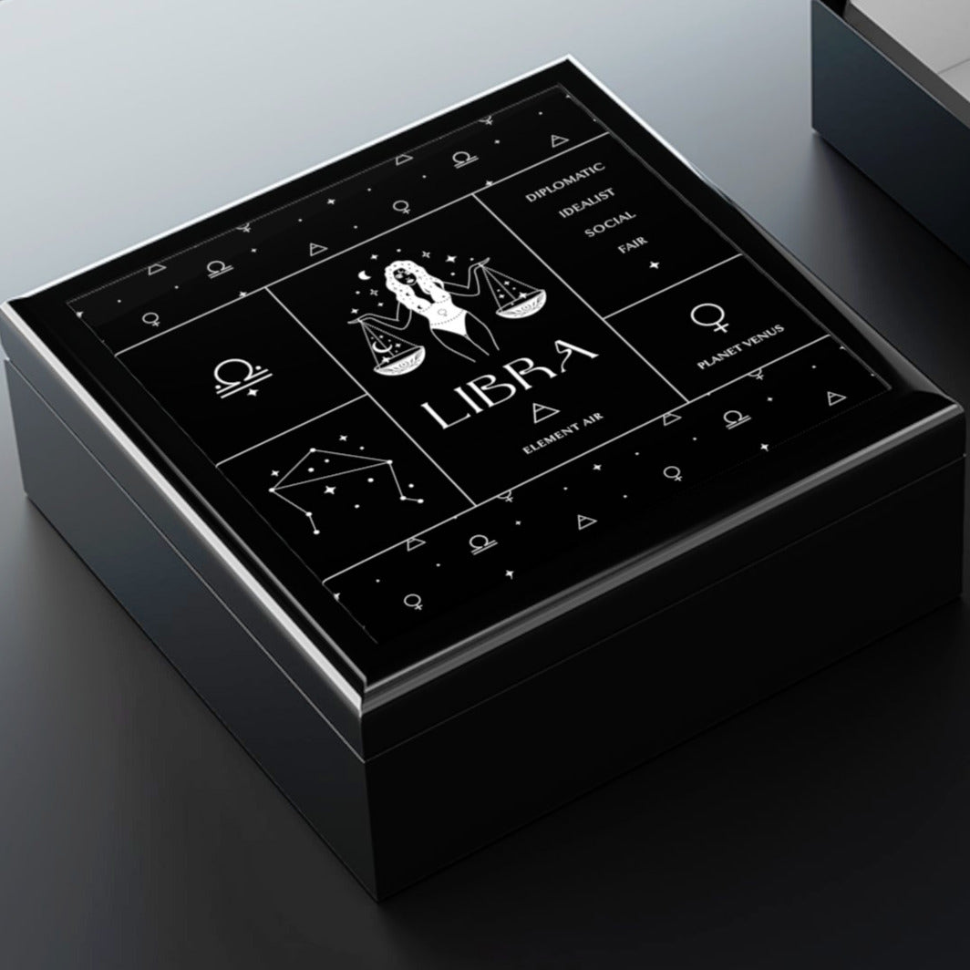 Libra Jewelry Organizer Keepsake Box