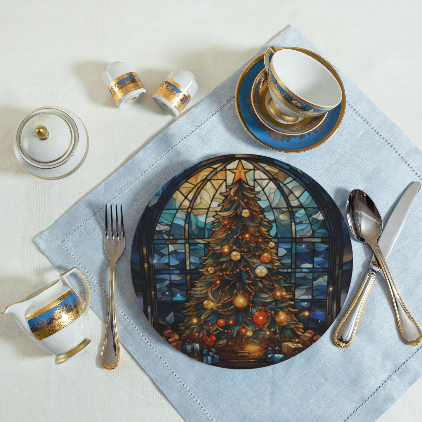 Bone China Christmas Tree Plate