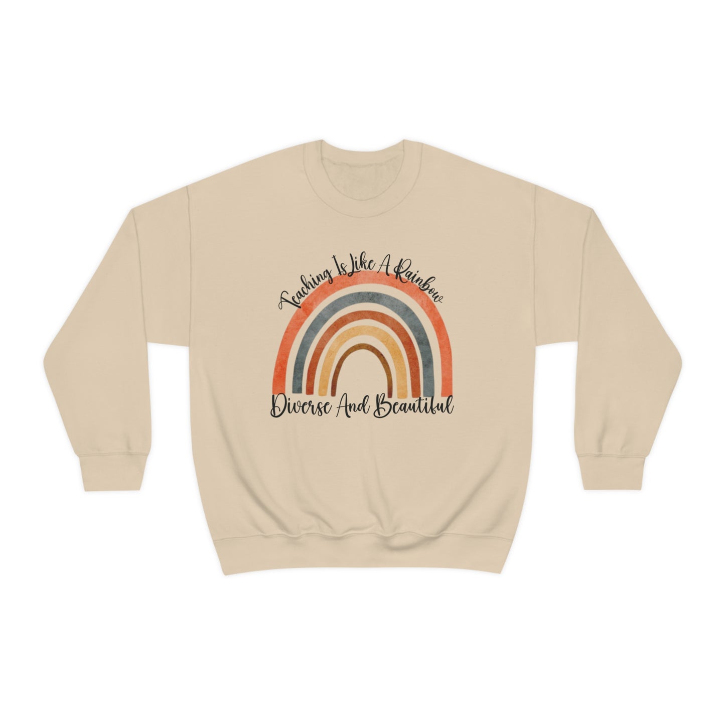 Boho Rainbow Sweatshirt Back to School Teacher Sweatshirt Gift for New Teacher Inspiring Educator Shirt Teacher Appreciation Gift For Her