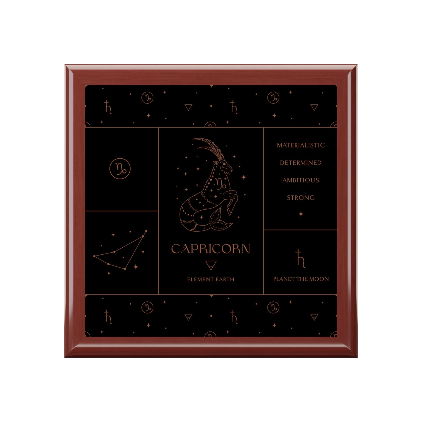 Capricorn Jewelry Organizer Keepsake Box