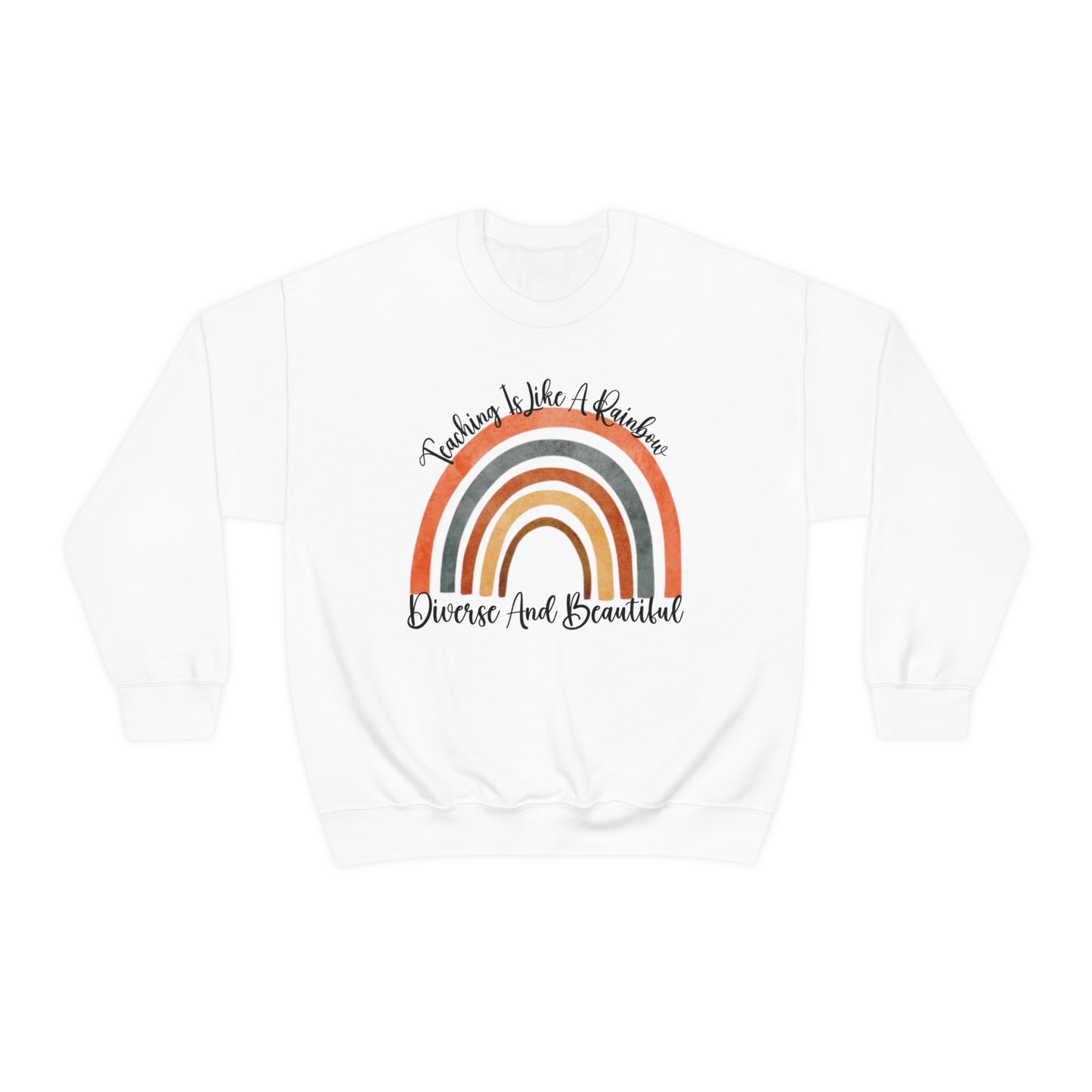 Boho Rainbow Sweatshirt Back to School Teacher Sweatshirt Gift for New Teacher Inspiring Educator Shirt Teacher Appreciation Gift For Her