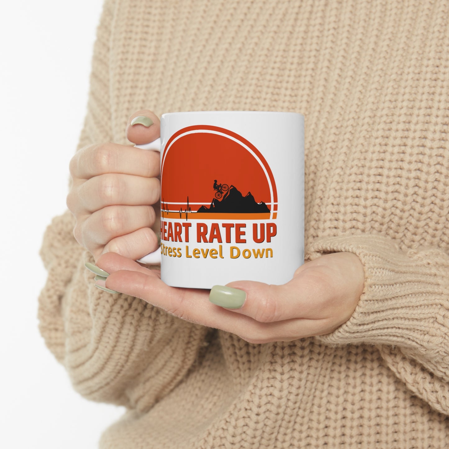 Mountain Bike Mug 11 oz Black Ceramic Mug Cyclist Gift for Him Witty Retro Mountain Bike Gift for Son Cycling Mug Boyfriend Coffee Mug