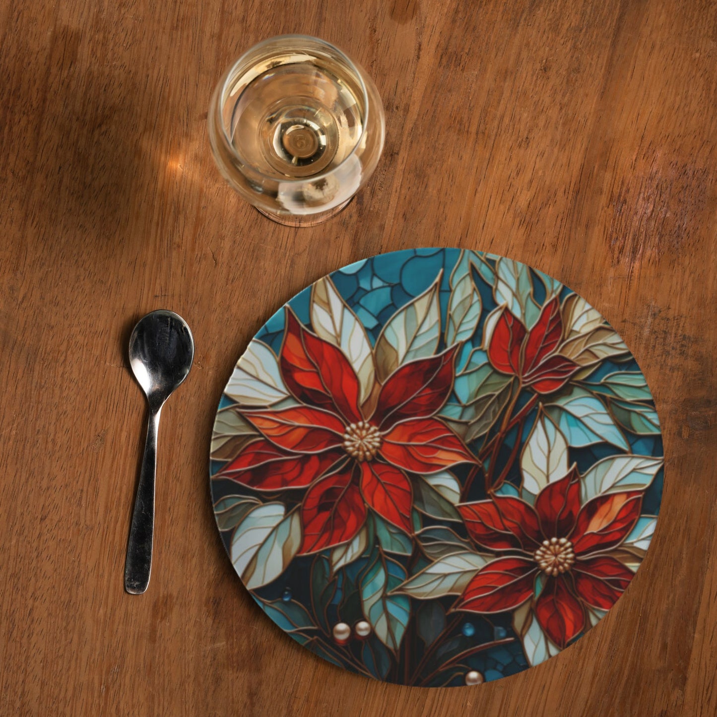 Poinsettia Bone China Plate