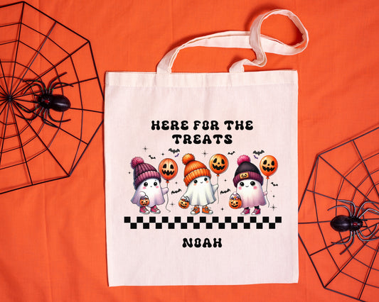 Personalized Halloween Tote Bag Trick or Treat Candy Bag