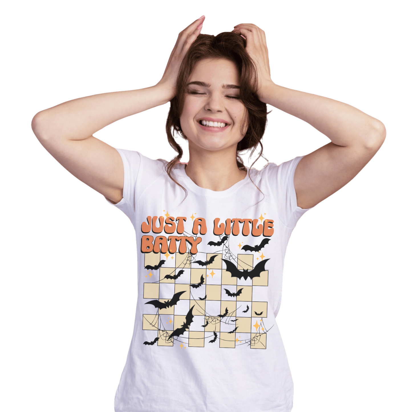 Just A Little Batty Funny Halloween Shirt For Women