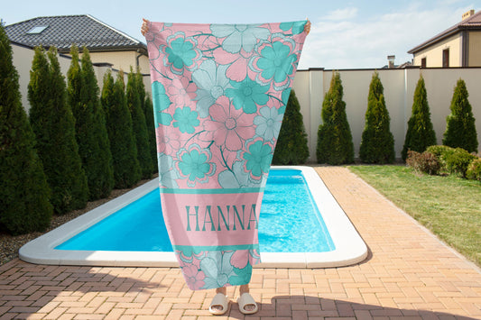 Custom Beach Towel Tropical Retro Beach Towel