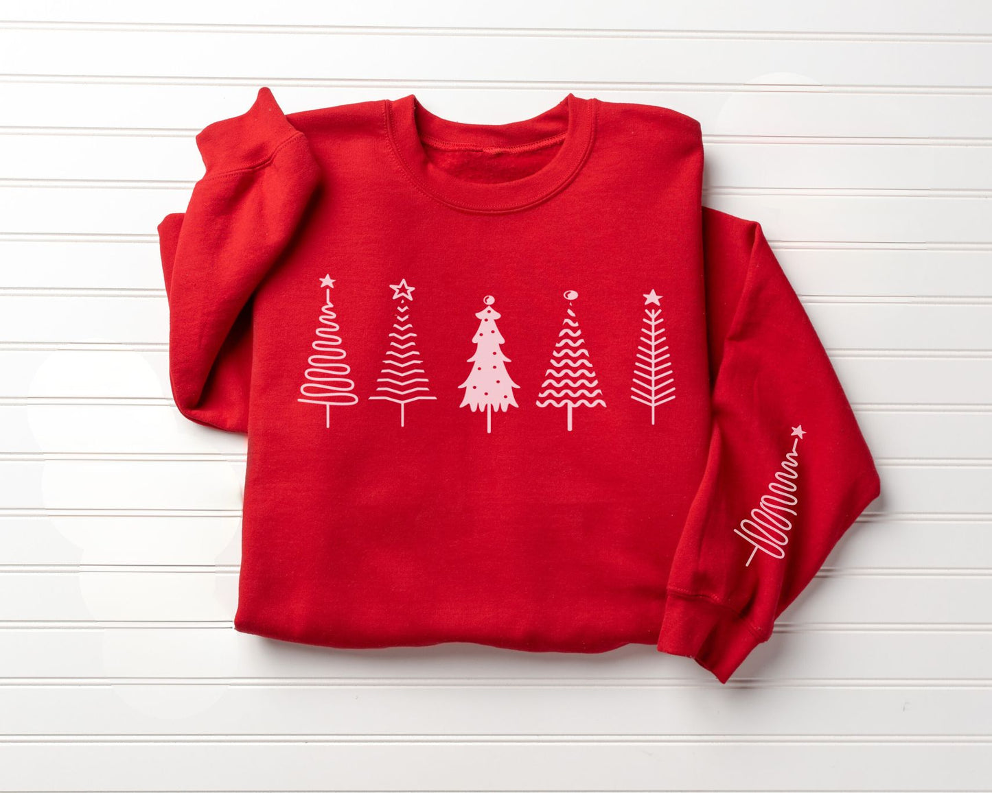 Minimalistic Christmas Tree Sweatshirt, Simple Christmas Sweatshirt For Women Minimalist Trendy Christmas Sweatshirt For Christmas Eve