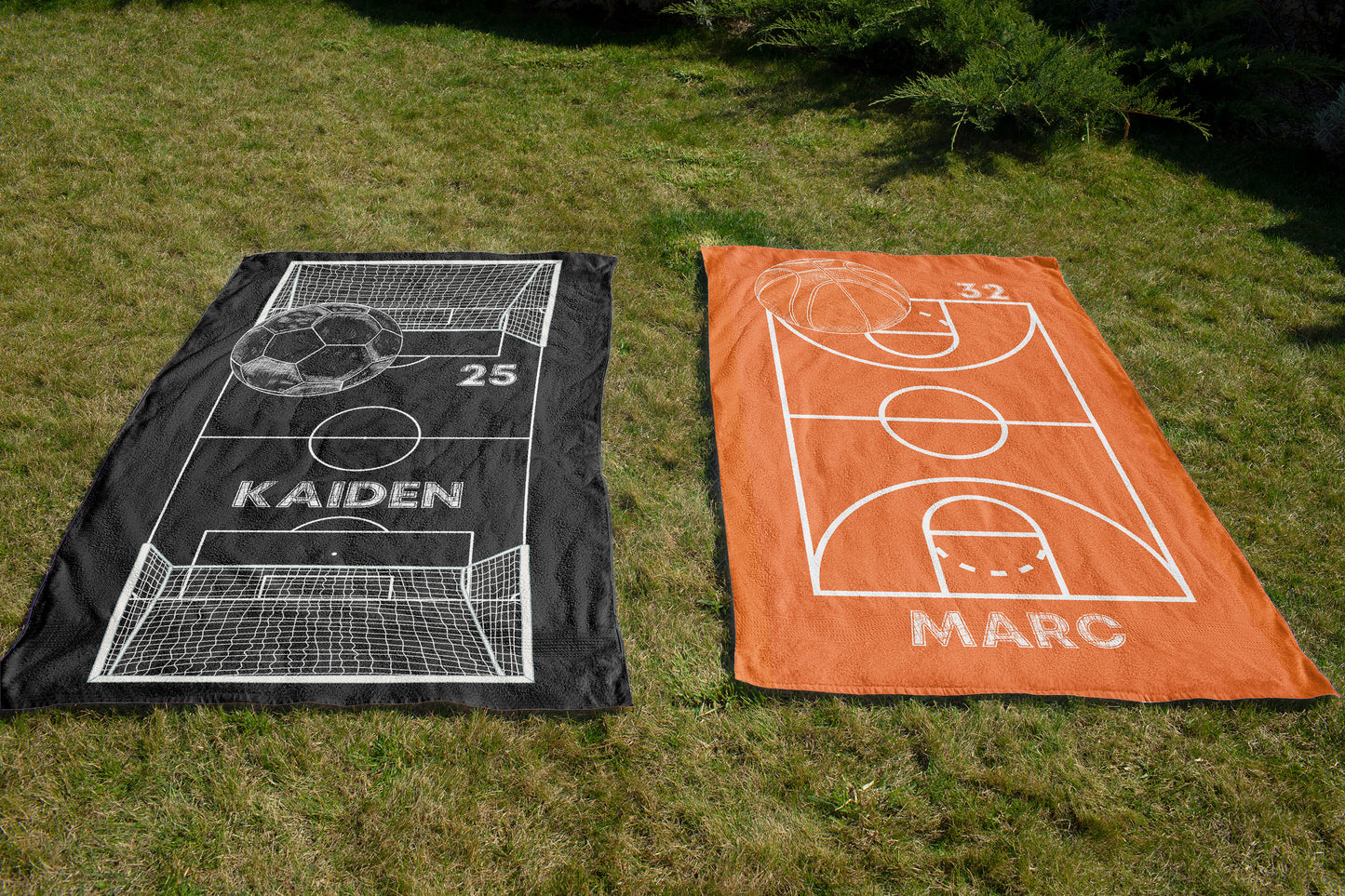 Custom Soccer Beach Towel Soccer Player Gift
