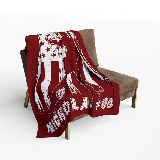 Custom American Football Blanket Football Senior Gift