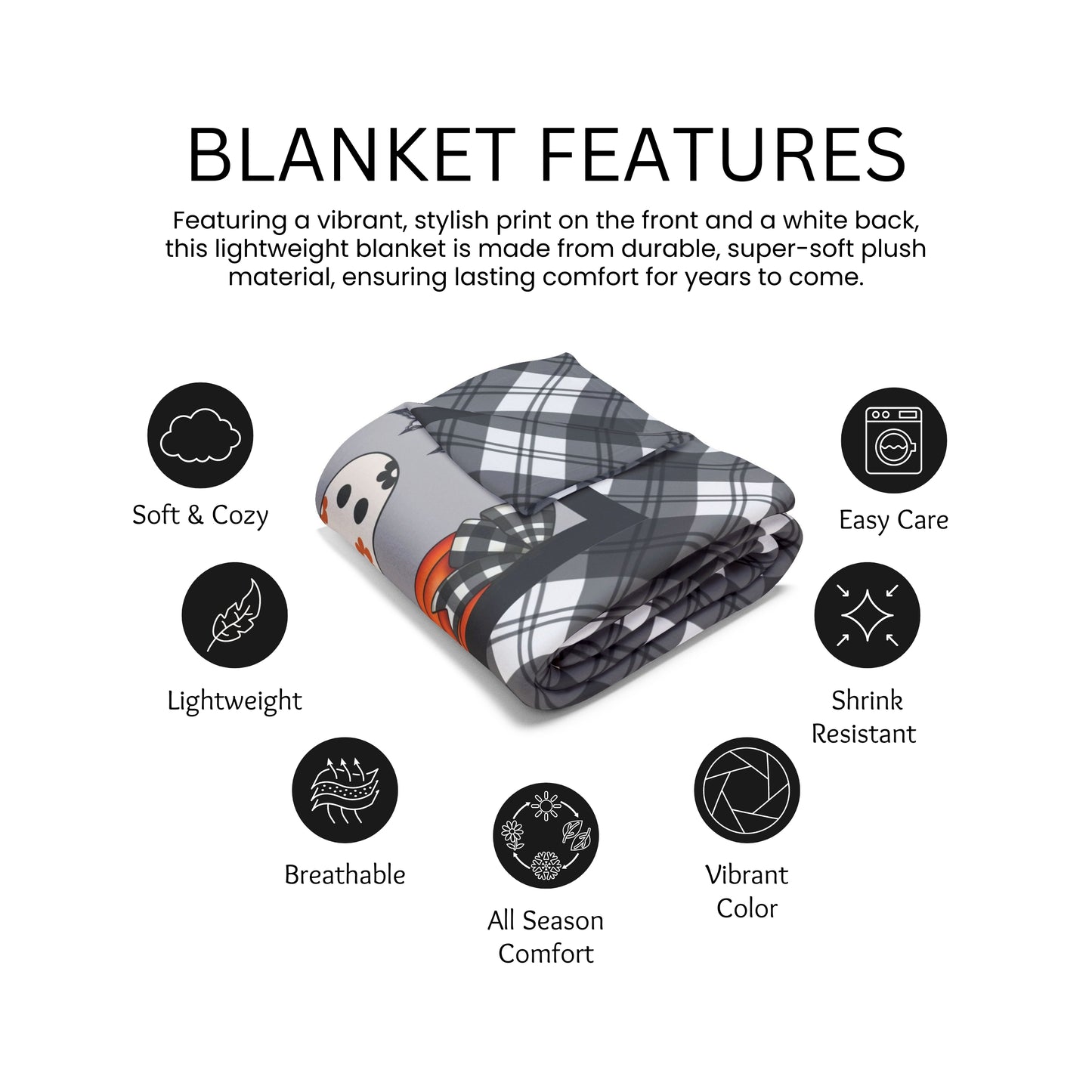 Halloween Ghost Coquette Blanket Sofa Throw Blanket Halloween Gift