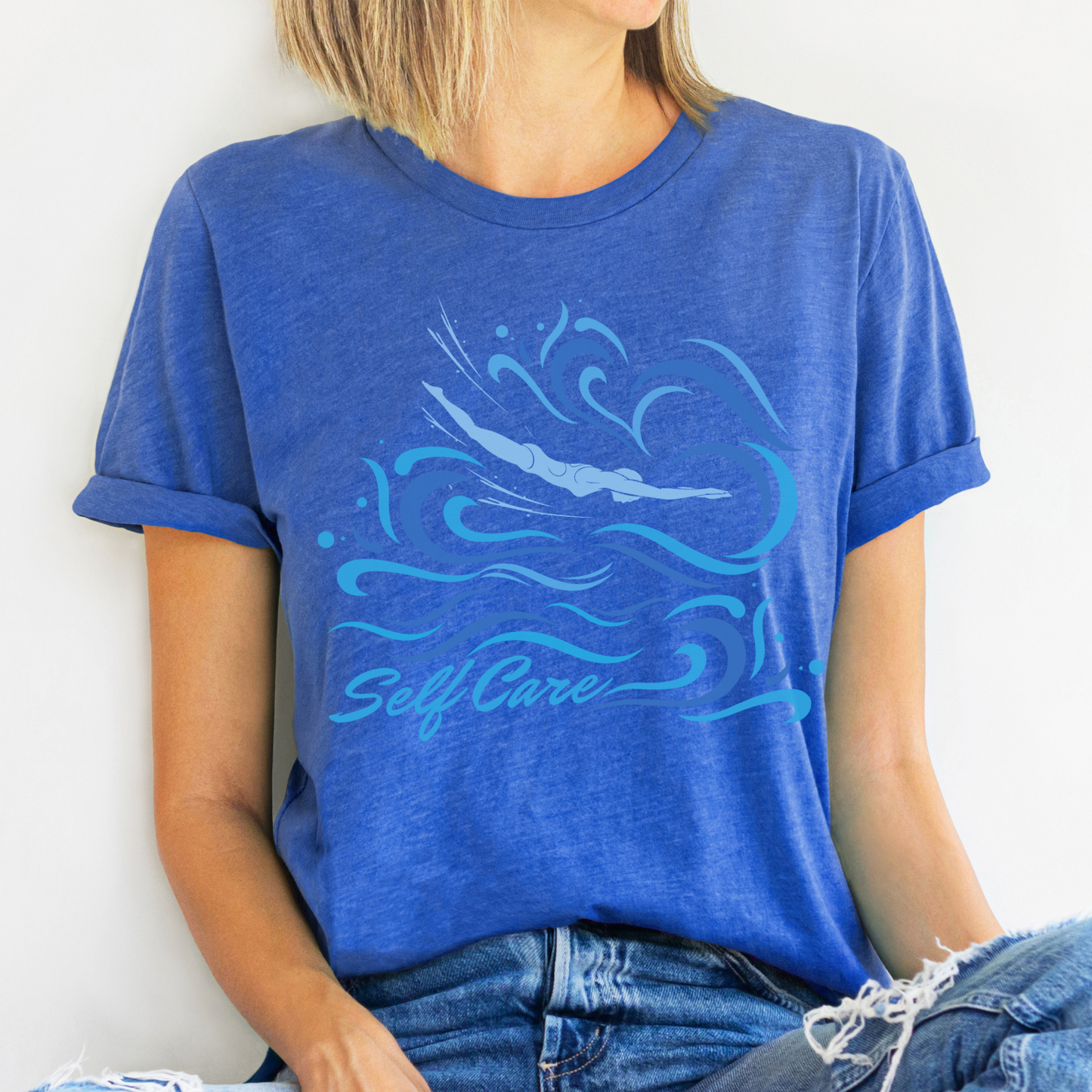 Swimming Tee Shirt Gift for Swimmer Self Care Shirt Swimmer Gift Swim Sport Shirt Gift For Swim Team Swimming Lover Tee Gift For Best Friend