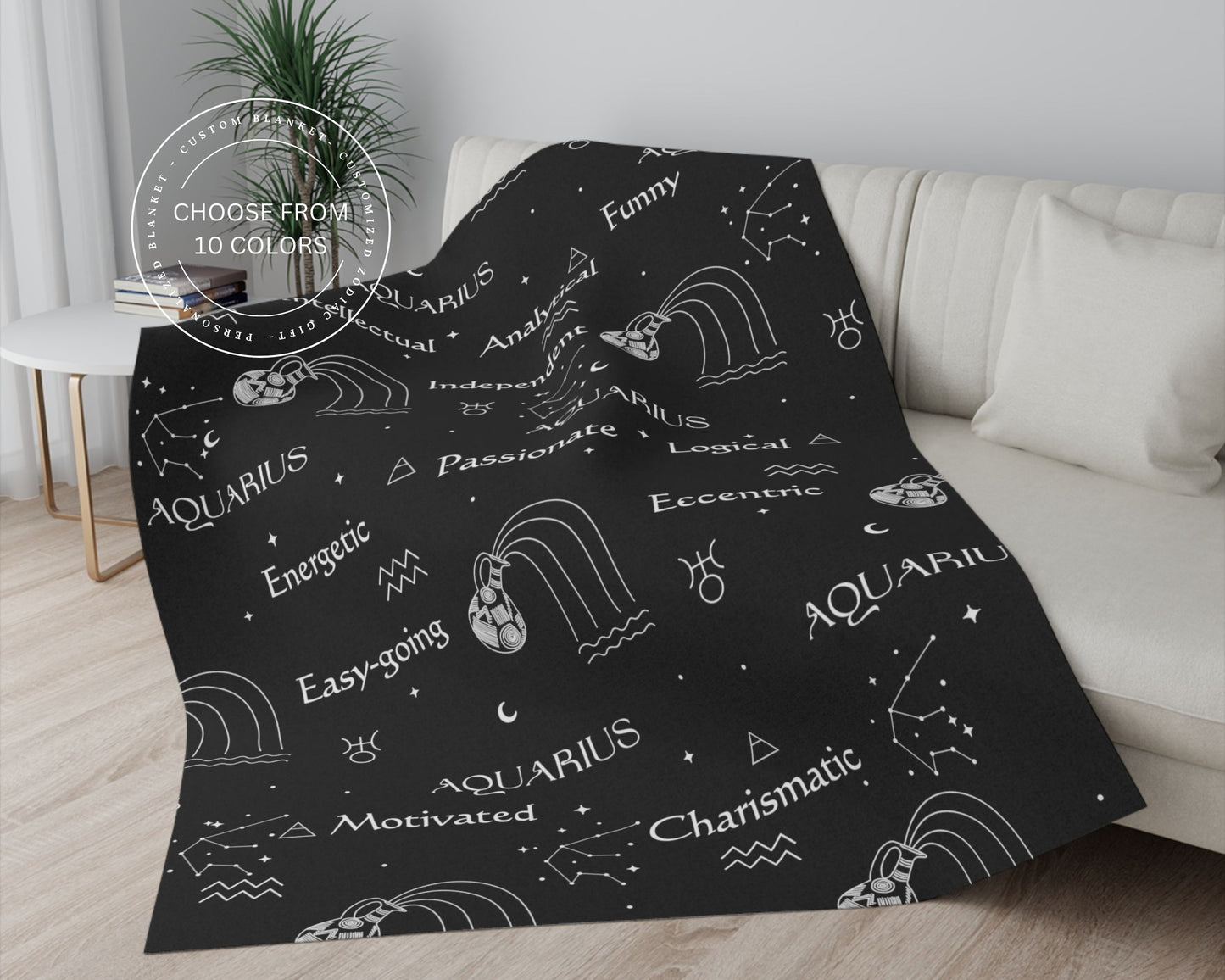 Aquarius Zodiac Blanket