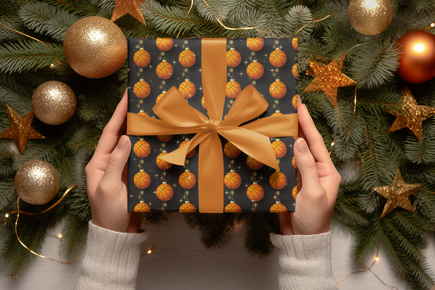 Christmas Basketball Wrapping Paper