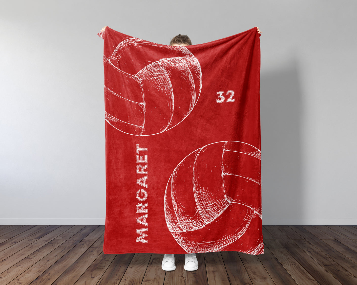 Custom Volleyball Blanket Personalized Volleyball Gift