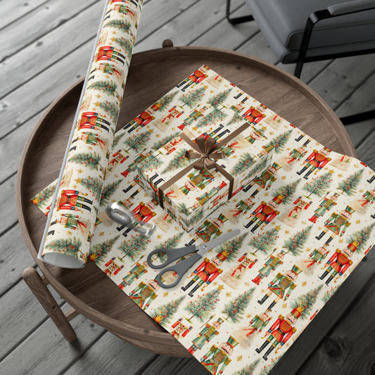 Nutcracker Holiday Wrapping Paper Gift Wrap For Christmas