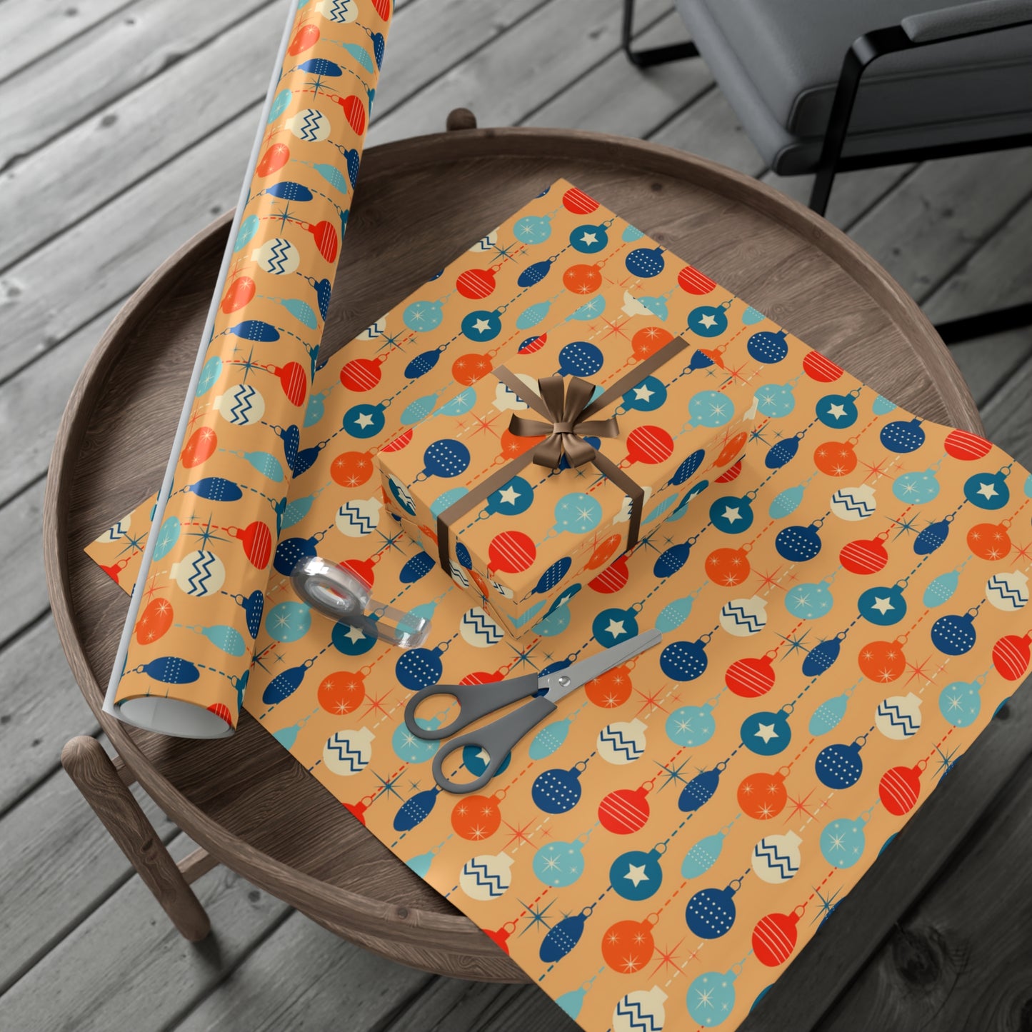 Mid Century Modern Christmas Wrapping Paper