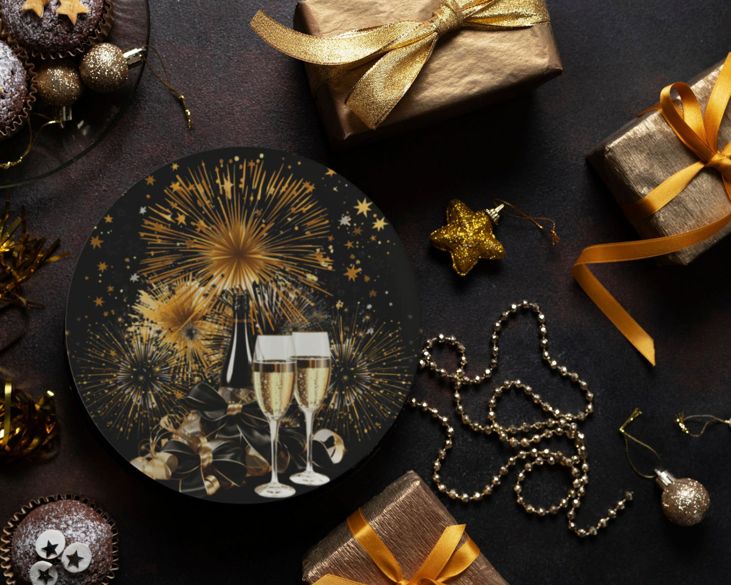 New Years Eve Bone China Dessert Plates New Year Decor