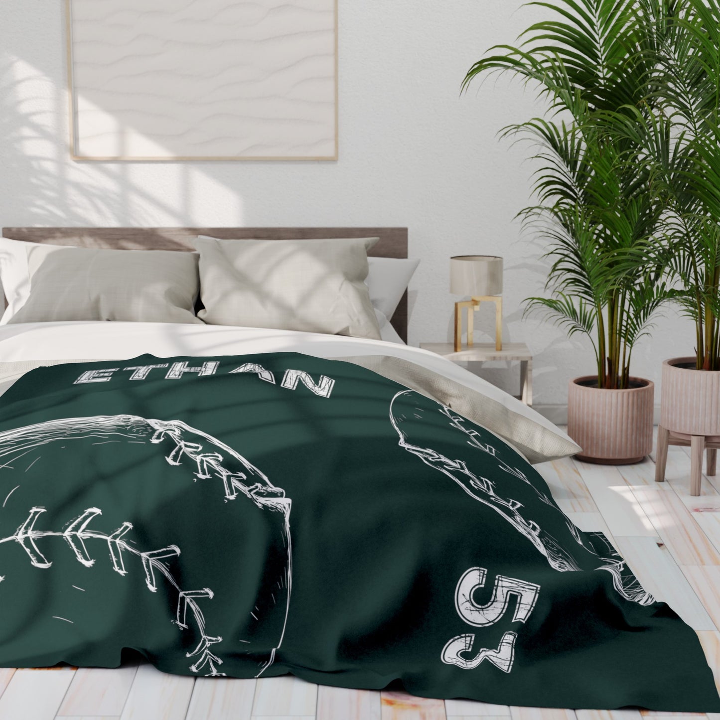 Custom Baseball Blanket With Name Personalized Baseball Gift