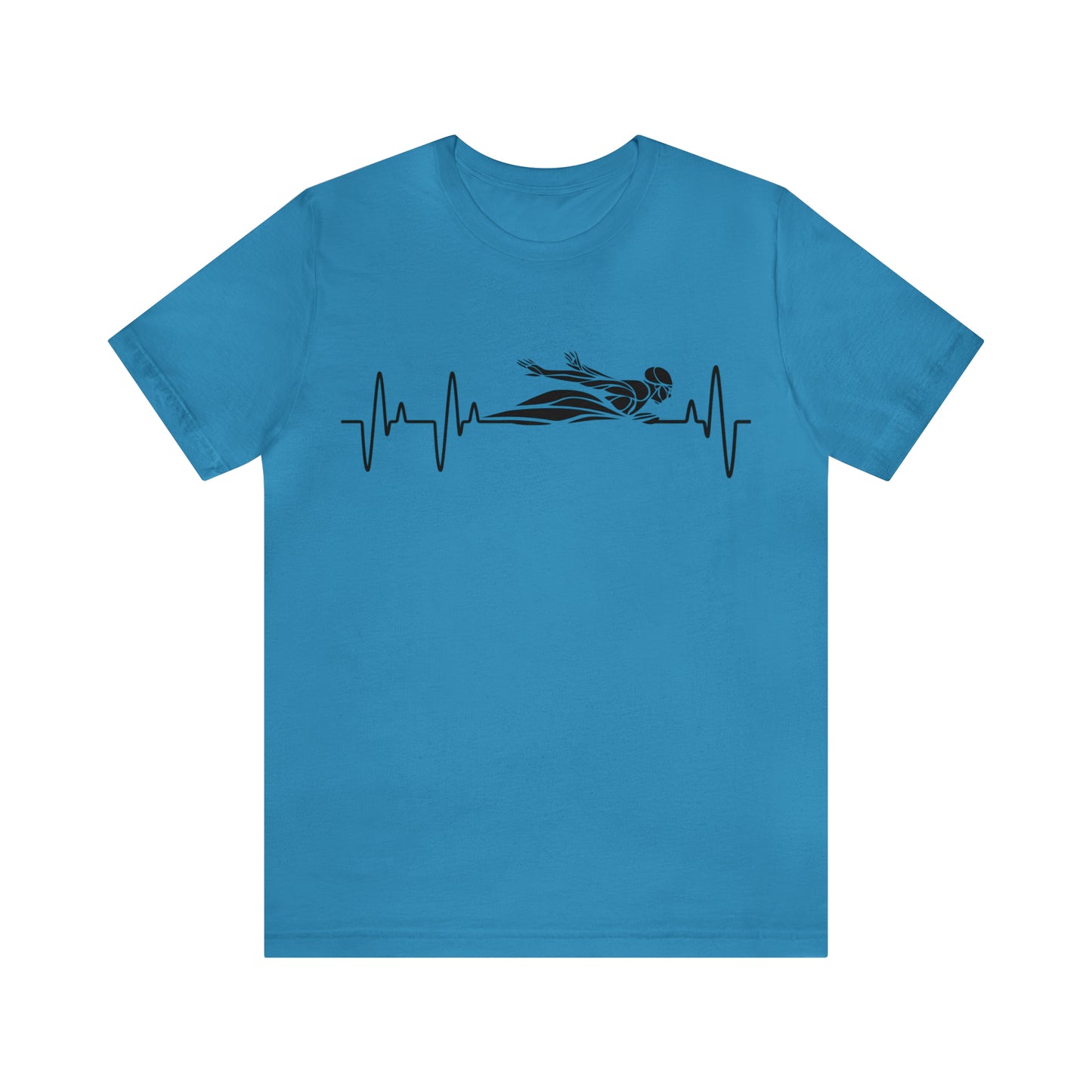 Swimming Heartbeat Shirt Swimmer T Shirt Gift for Swimming Coach Unisex Swimmer Tee Beach Vacation Shirt Swim Sport Shirt Gift For Swim Team