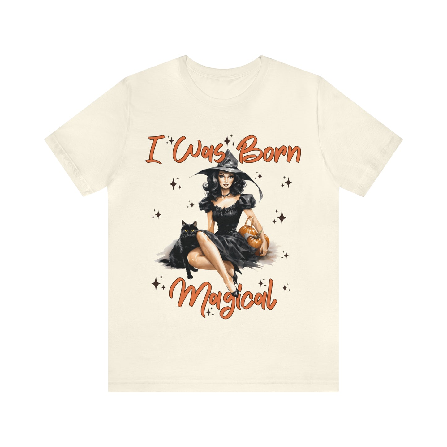 I Was Born Magical Witty Retro Halloween Witch T-Shirt Shirt For Women