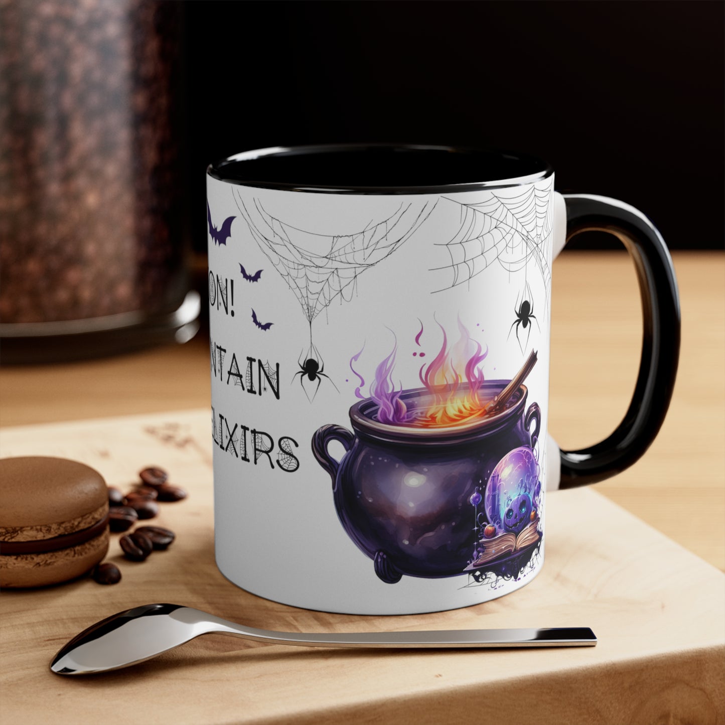 Retro Halloween Coffee Mug Funny Coffee Mug Witchy Mug Halloween Cauldron Mug Halloween Spider Web Mug Halloween Bat Mug Halloween Kitchen
