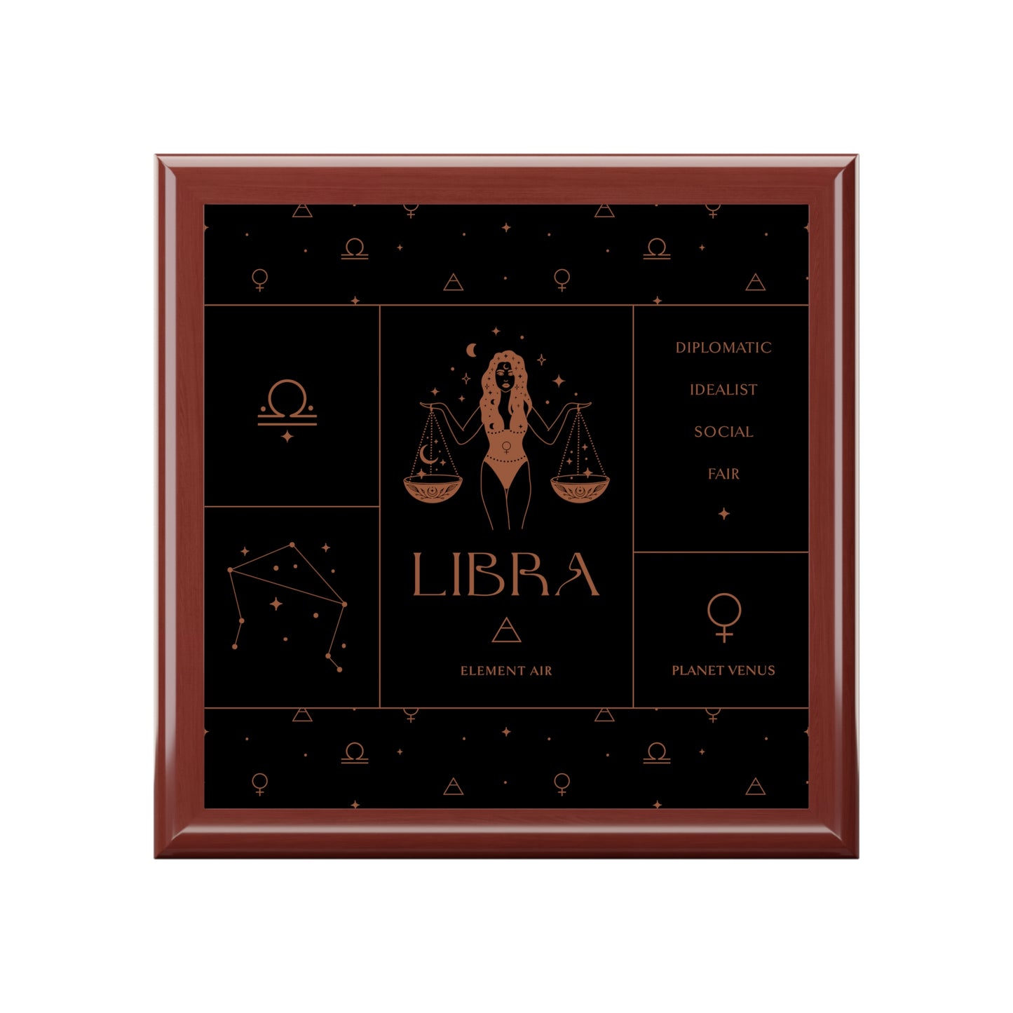Libra Jewelry Organizer Keepsake Box