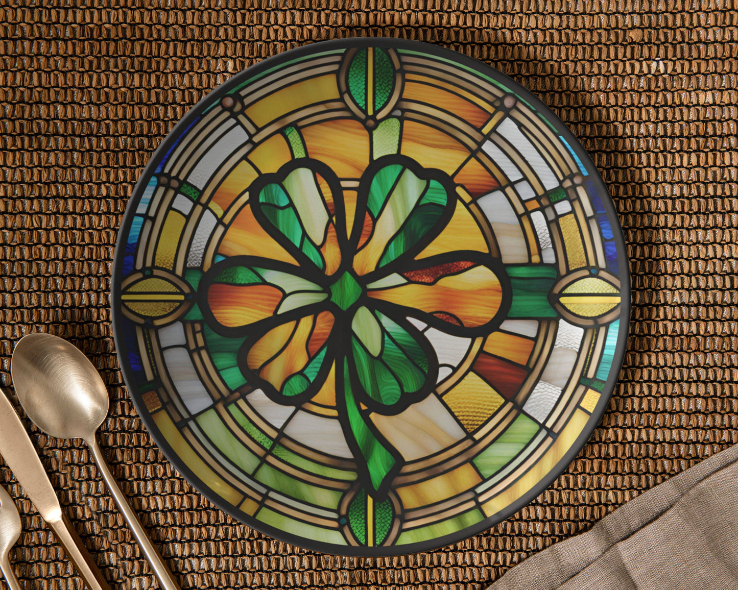 March Birthday Plate St Patricks Birthday Party Decor Thermosaf Polymer Plastic Plate