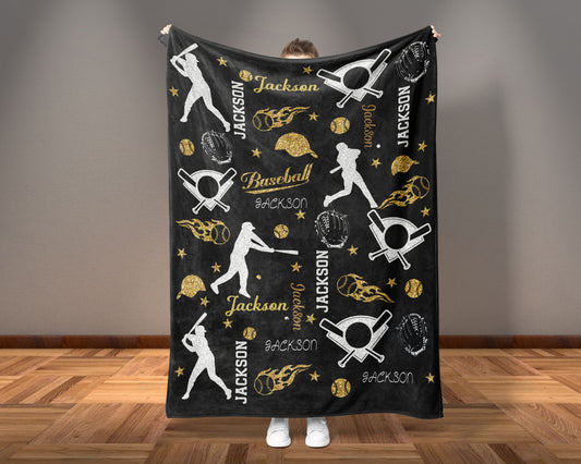 Custom Baseball Collage Blanket