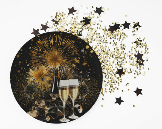 New Years Eve Bone China Dessert Plates New Year Decor